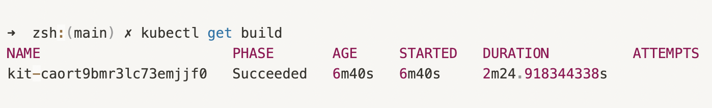 build time based on max CPU quota